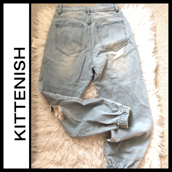 Kittenish Distressed Ansley Denim Joggers - Picture 8 of 12